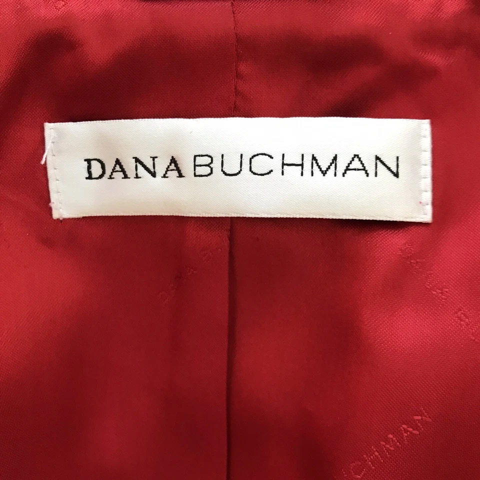 Jaqueta de camurça vermelha vintage Dana Buchman tamanho 4 - Imagem 3 de 4