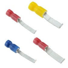 Hooked Blade Insulated Crimp Connectors Terminals - Red Blue Yellow