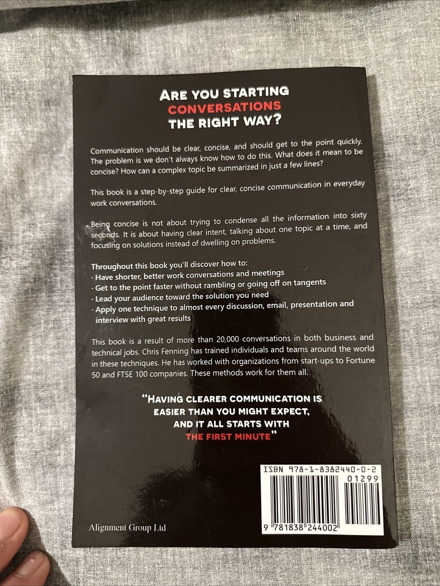 Chris Fenning The First Minute (Paperback) Business Communication Skills