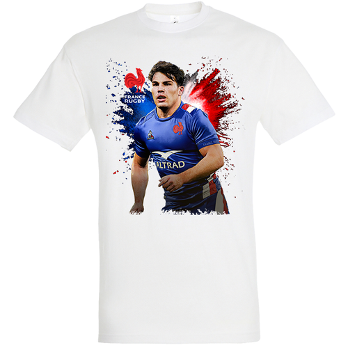 T-shirt De Rugby Force XV Bleu Taille L - Occasion En Très Bon état, Idéal Pour Le Sport !