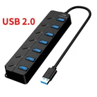 USB-C Hub Docking Station 7 USB Port Converter Adapter Independent Switch