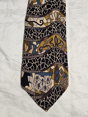 Boxelder Milwaukee Tie Men's  Antoni Gaudi Inspired Guell Bench Necktie 58''