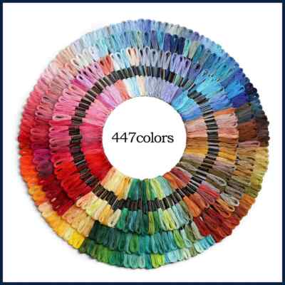 2025 New 447 Pieces Set Cross Stitch Thread Embroidery Floss For Beginners Craft
