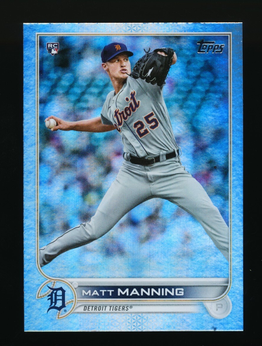 2022 Topps Series 1 Matt Manning #31 Rainbow Foil RC Rookie Detroit Tigers