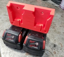 M18 Dual Battery Holder Wall Mount For Milwaukee 18V