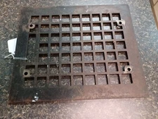 Antique Vintage Grate Duct Vent Heater Architectural Salvage 8 x 10 Inside