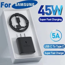 Original 45W Fast Wall Charger+Type C Cable For Samsung Galaxy Z Fold6 Z Flip6/5