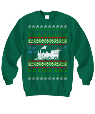 Steam Train Ugly Christmas Sweater - Sweatshirt