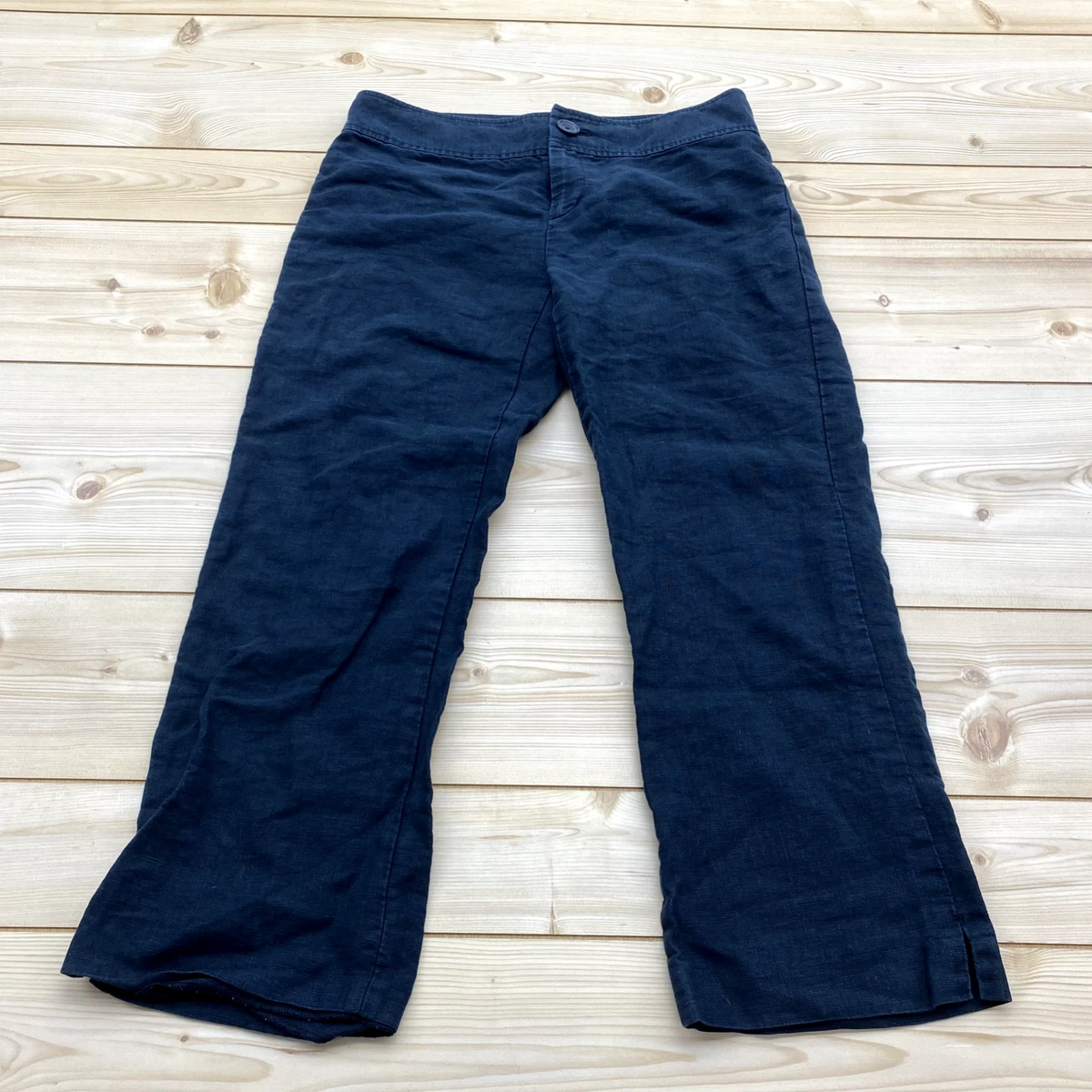 Banana Rebublic Factory Store Black 100 Linen Pants Women s Size