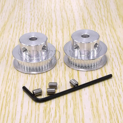 2 x Aluminum GT2 Timing Belt Pulley 36T 10mm Bore RepRap Prusa Mendel 3D Printer