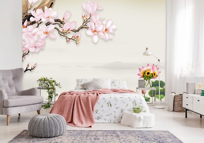 3D Peach Branch O1632 Wallpaper Wall Murals Removable Wallpaper Sticker Eve
