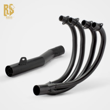Impianto di Scarico Kawasaki Z1 Z2 1972-1976 - Manicotto Completo Acciaio Nero Classico 4 in 1