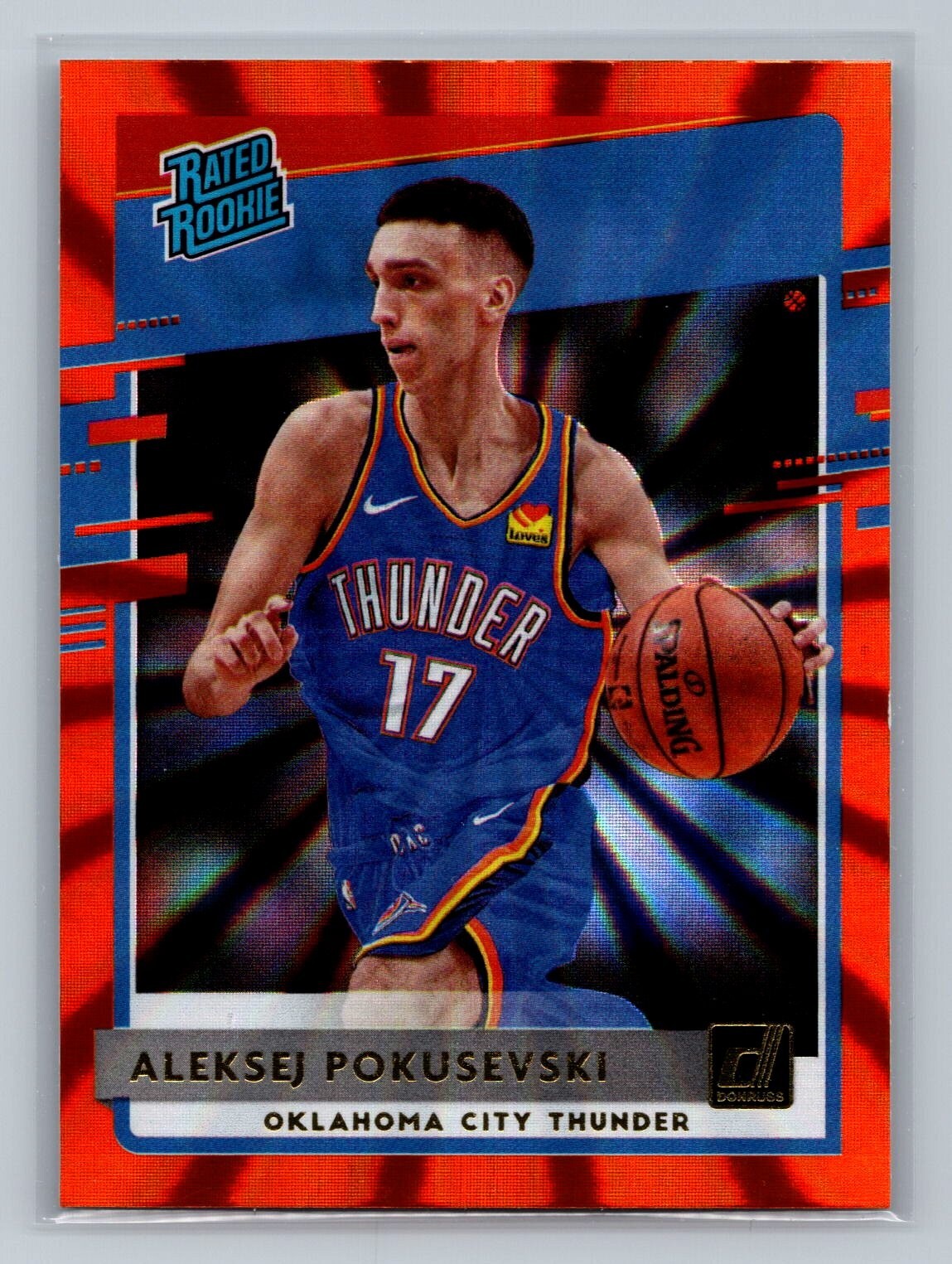 Aleksej Pokusevski 2020-21 NBA Donruss Orange Laser Rookie #209 OKC