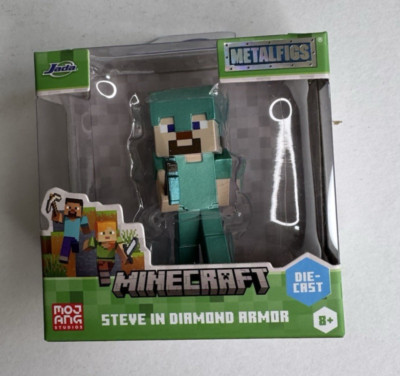 Minecraft - Metalfigs   Steve in Diamond Armor Die-Cast Figure  6cm (2.25 inch)
