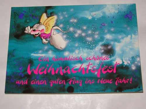 Diddl Postkarte WEIHNACHTSKARTE graue SCHLEIFE großer EAN - Picture 5 of 44