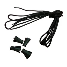 Laces Shoes Gillie Brogues Black & Leather Tassels Color Black Brand New AAR