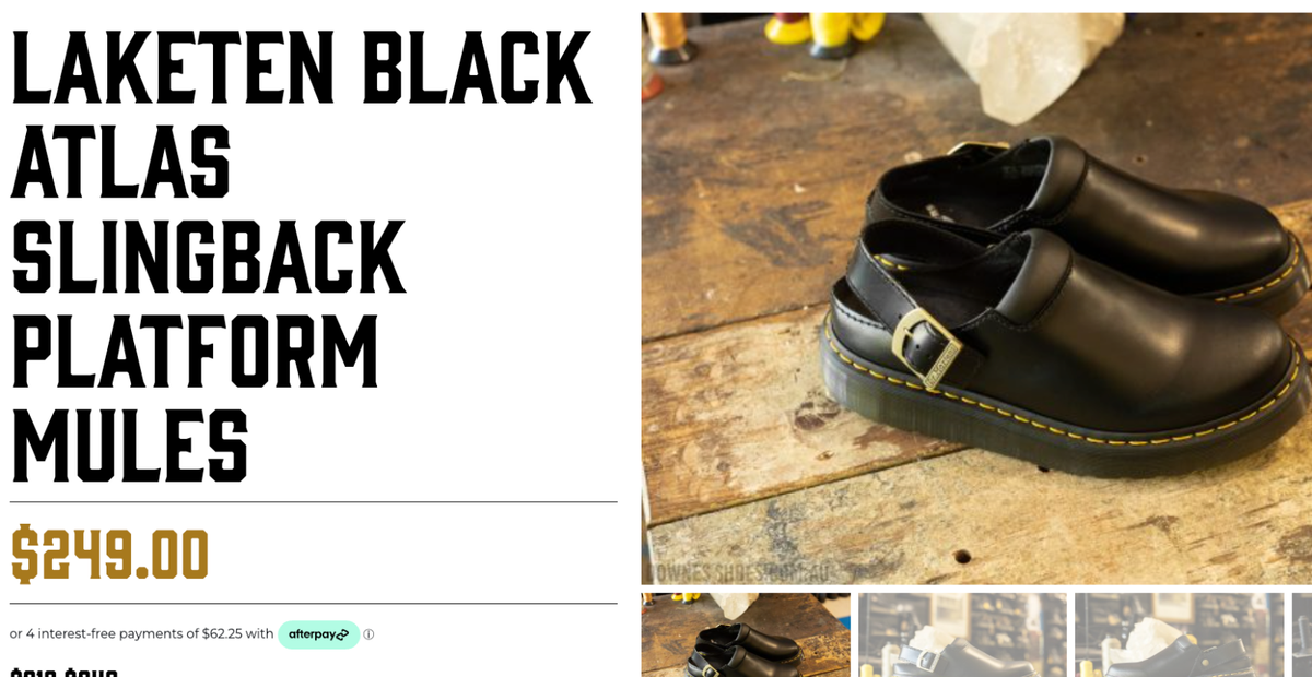 DR. MARTENS LAKETEN ATLAS SLINGBACK PLATFORM MULES MSRP$180