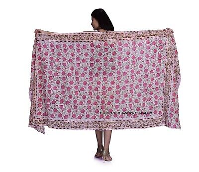 100% Cotton Extra Large Plus Size 200 x 110cm Sarong Beach Pareo Dress Wrap Swim