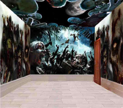 The Terrible Zombies 3D Full Wall Mural Photo Wallpaper Printing Home Kids Decor