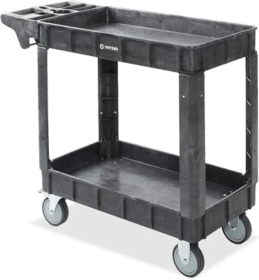 DRYSER Utility Service Cart with Wheels, 46"x 25"Heavy Duty 550 lb.Capacity with Shelve