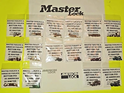 MASTER AMERICAN LOCK CYLINER REKEY SET KIT LOT COLORED & SERRATED PINS LOCKSPORT