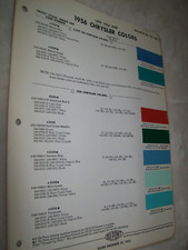 1956 & late 1955 Chrysler car auto color DuPont Paint Chips set- good
