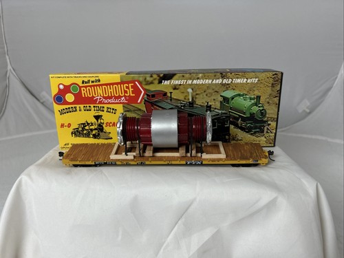 Roundhouse 1291 Union Pacific 60' Flat Car MTTX Giallo #98181 con Carico Rimovibile - Foto 2 di 5