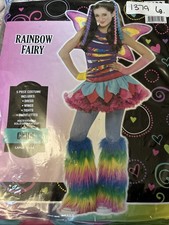 Rainbow Fairy Halloween Costume Girls Size Large 12-14