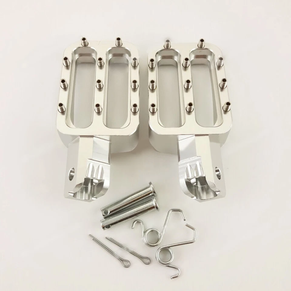 Foot Rest Dirt Bike Pedal Pit Bike Chrome New Footpegs Fit For KLX TTR Foto 3 de 4