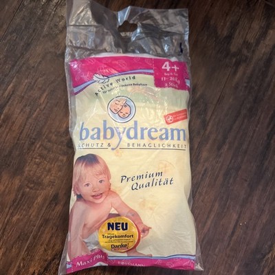 German Baby Size 4+ Diapers Nappies Pack of 2 Stretchy Babydream Maxi Moon Star