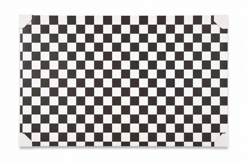 Black White Checkered Wall Art Canvas Modern Large Decor 35.5x24 - Picture 1 of 4