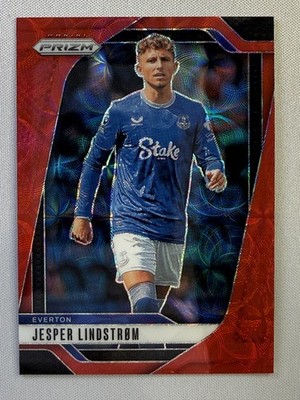 2024-25 Panini Prizm #237 Jesper Lindstrom Choice Red #/30 Everton Denmark
