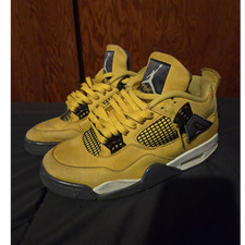 Jordan Air Jordan 4 Retro Lightning Yellow Black White Mid Top Lace Up Sneaker