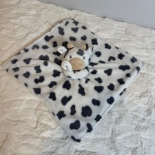 Carters Cow Baby Lovey Security Blanket Spotted Black White Plush