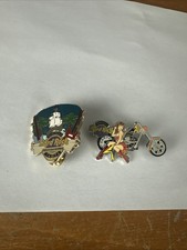 Lot Of 2 Hard Rock Hotel & Casino Tampa Seminole Pins Motorcycle Pirate Ship