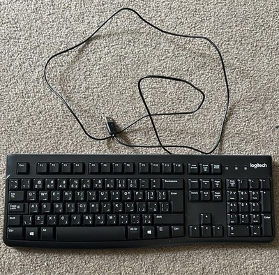 Logitech K120 Wired USB Keyboard Black QWERTY Plug & Play English Layout