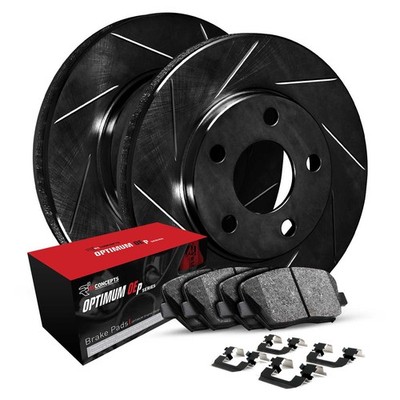 For Subaru Brat 1983-1987 R1 Concepts Slotted Front Brake Kit w 5000 Pads