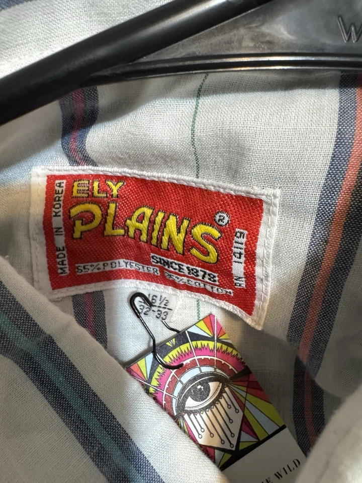 Vintage Ely Plains Western Snap Shirt Striped Pearl Snap Cowboy Rodeo 80s - Image 3 of 3