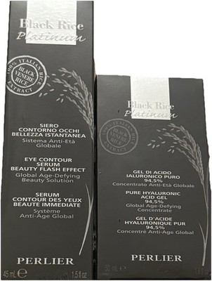 EBAY S BEST PRICE!! PERLIER Black Rice Platinum   Pure Gel & Eye Serum