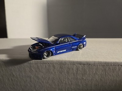 Kaido House x Mini GT Nissan Skyline GT-R R33 Kaido Works V2 Blue