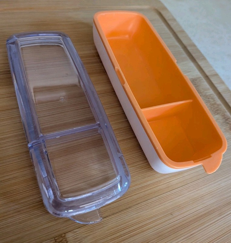 Joie Snacks On The Go Snack Container Orange & White With Lid