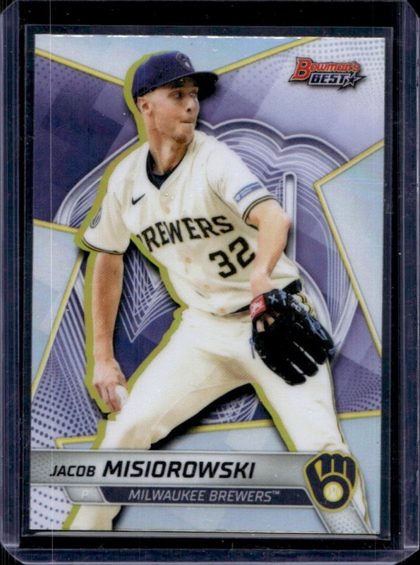 2025 Bowman's Best Jacob Misiorowski Top Prospects Refractor #TP-12 Brewers