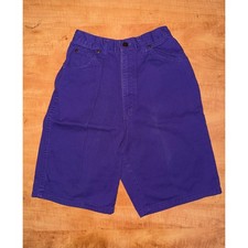 Vintage Congo Jeans Purple Denim Shorts High Waisted 100% Cotton Made in USA 7/8