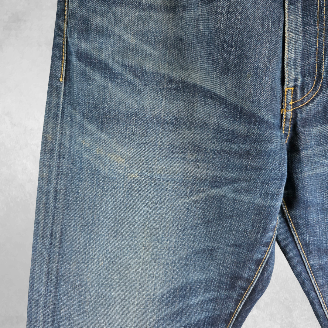 Levi’s 504 Straight Jeans Men’s W32 L33 Blue Denim (W33 L34 Tag) image 7