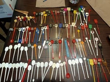 153 Vintage Drink Stirrers, Skewers, United , Ships Galley, Union Pacific, Wood