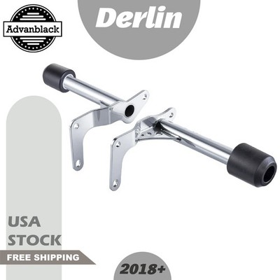 ProTek Performance Chrome Rear Crash Bar Sliders Derlin For M8 Harley Softail