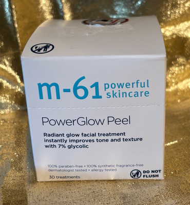 M-61 Power Glow Peel  30 Treatments NIB Wipes 1 Step  Powerful Skin Care