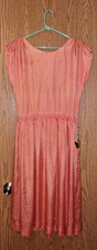 Vtg 50's 60's Silk Dress w/tags Orange White Polka Dots Womens Westover Original