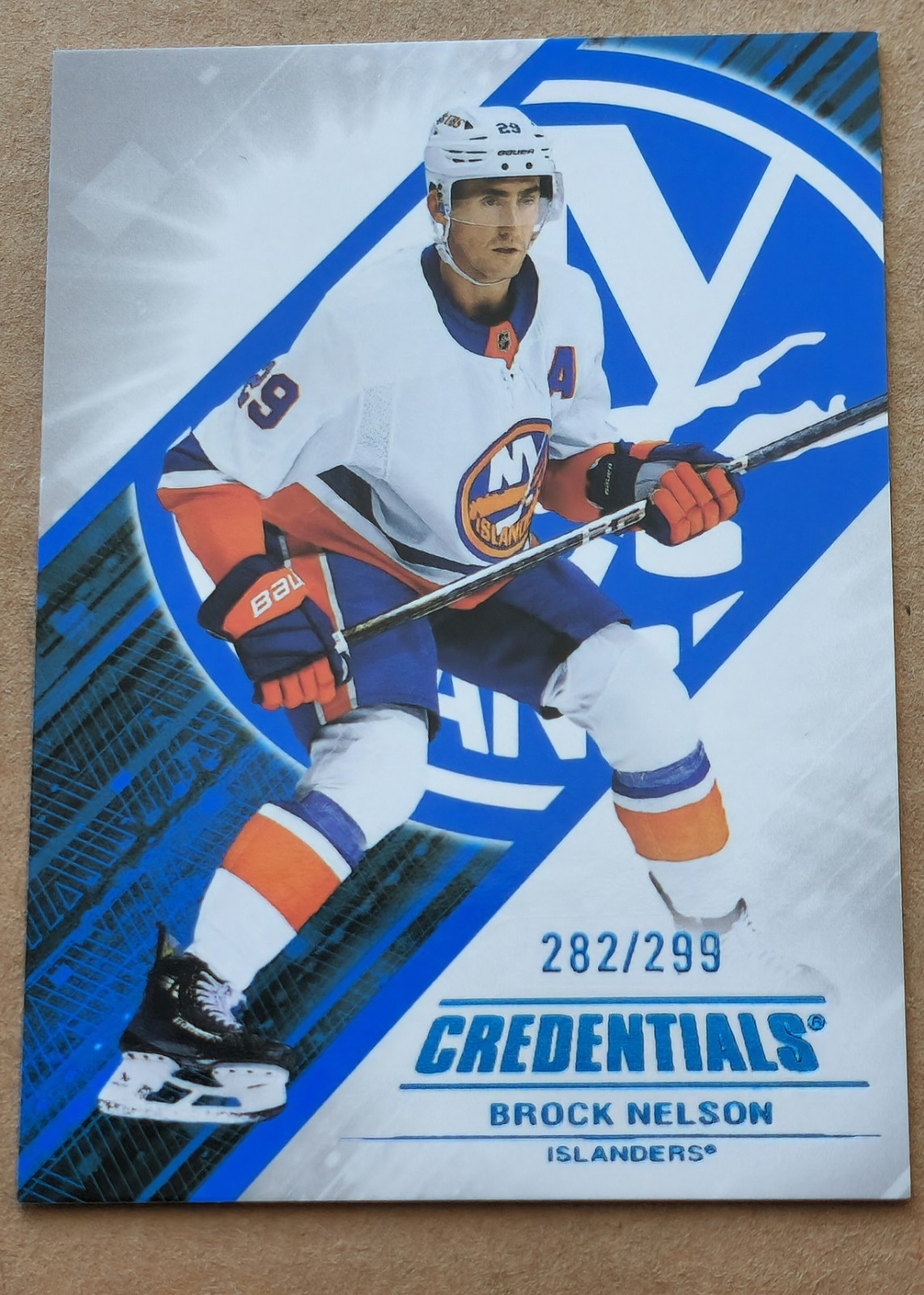 2024-25 Upper Deck Credentials Blue #69 Brock Nelson 282/299 New York Islanders 