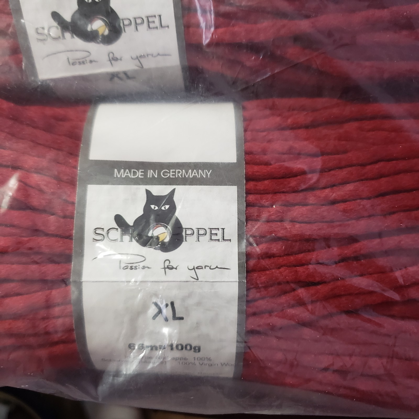 Schoppel Merino Wool Yarn Germany Brick Red 5 Skeins Knit Crochet ...